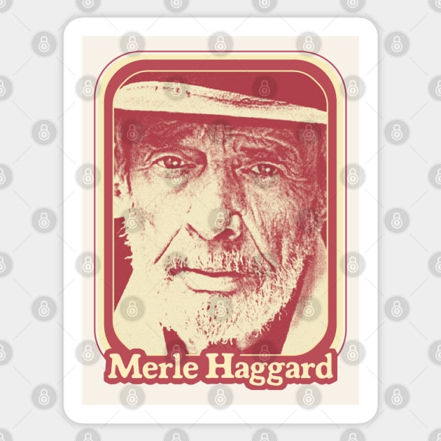 Merle Haggard // Retro Style Country Music Fan Gift Sticker by DankFutura